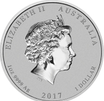1 доллар. Дракон и феникс. Австралия. 2017 год. Серебро