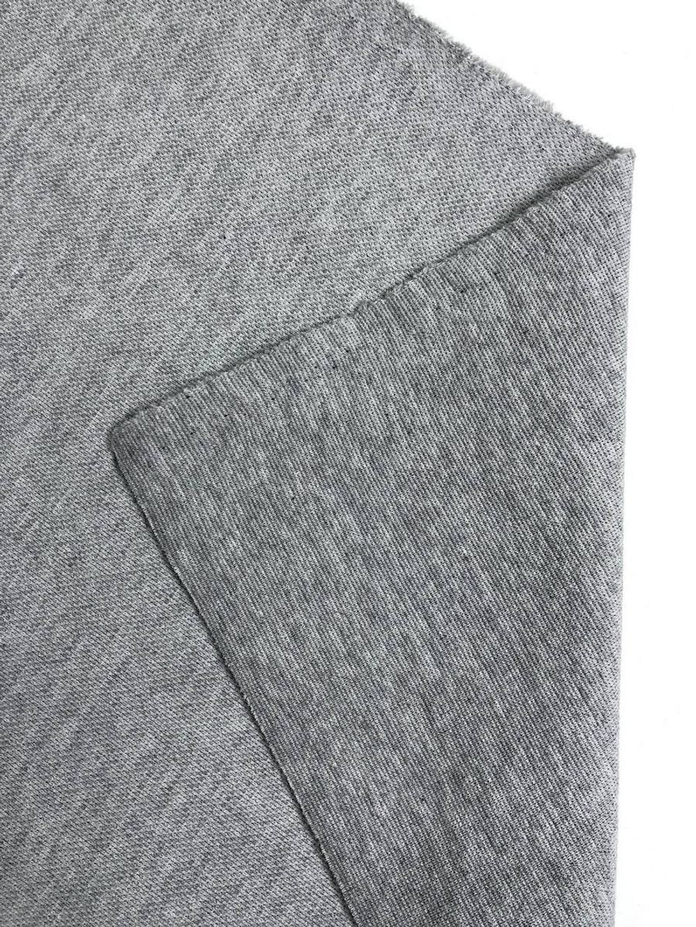 Трикотаж серый светлый меланж, хлопок NB