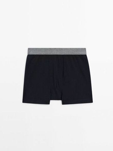 Massimo Dutti Трусы-боксеры с серым поясом, синий