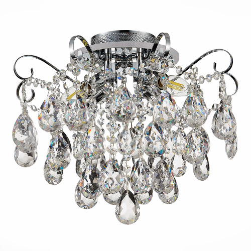 SLE160002-04 Светильник потолочный Хром/Прозрачный E14, LED 4+1*40/5(подсветка)W LITERO