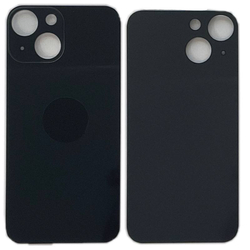 Задняя крышка для Apple iPhone 13 mini Черный (стекло, широкий вырез под камеру)