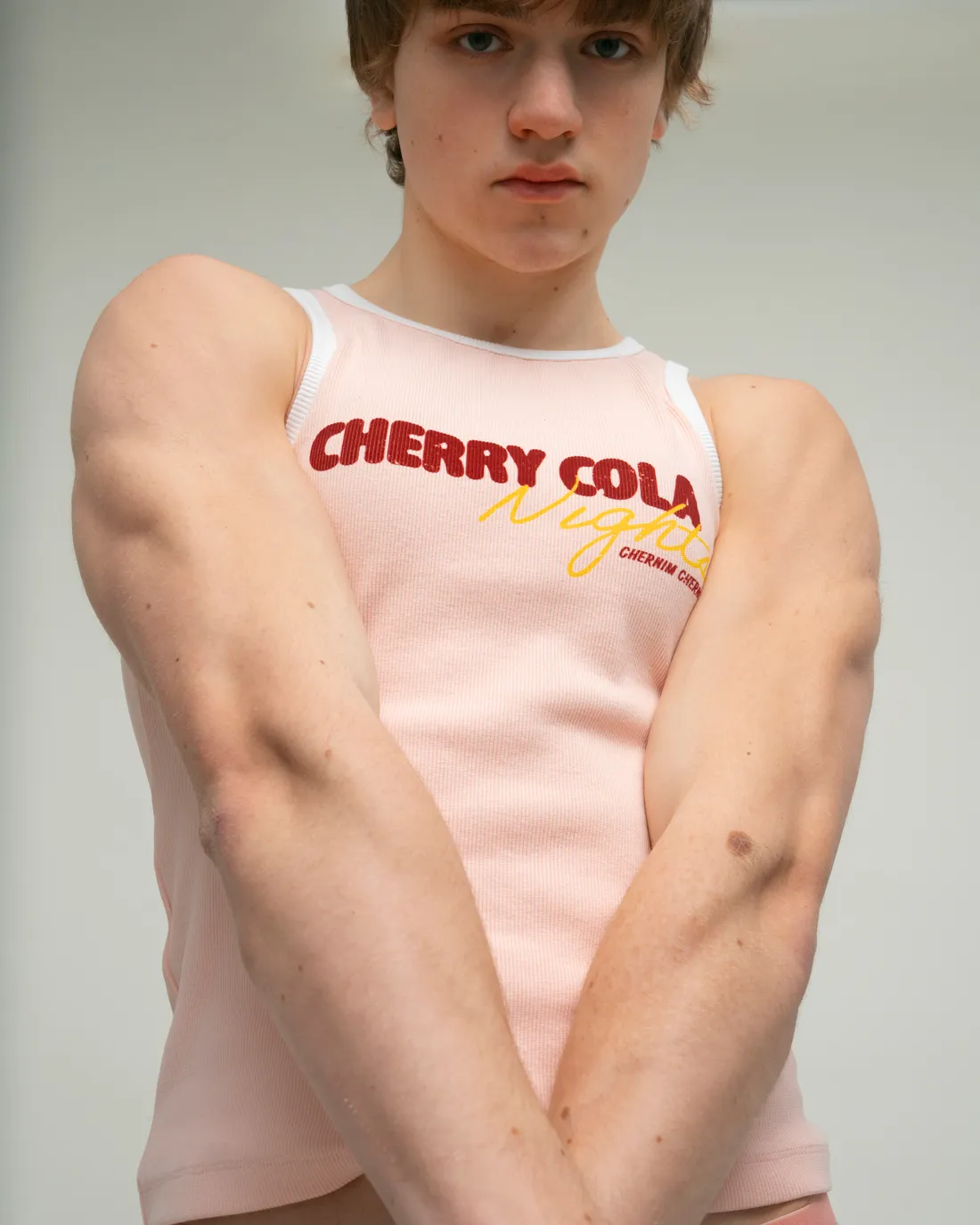 Розовая майка "Cherry Cola Nights"