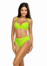 Неоновый раздельный купальник из ткани в рубчик (Размер: 85B/42) (Цвет: салатовый)