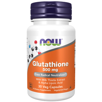 Now Foods Glutathione 500 mg 30 / 60 veg capsules, Глутатион