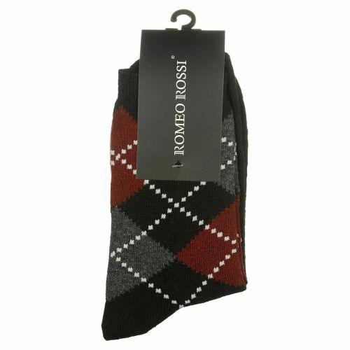 Мужские носки черные с шерстью Romeo Rossi