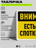 Табличка для обеспечения безопасности "Внимание, есть риск споткнуться", для офиса, по охране труда для предприятия, организаций, 40х30 см, Silver Plane x Айдентика Технолоджи