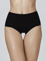 Трусики-слип с завышенной линией талии (Размер: XL) (Цвет: черный)