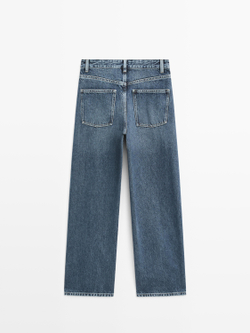 Massimo Dutti Джинсы Barrel Fit, средне-синий