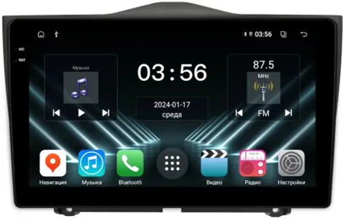 Магнитола для Lada Granta 2018+ - FarCar S280 монитор 9.5" IPS на Android 13, CarPlay