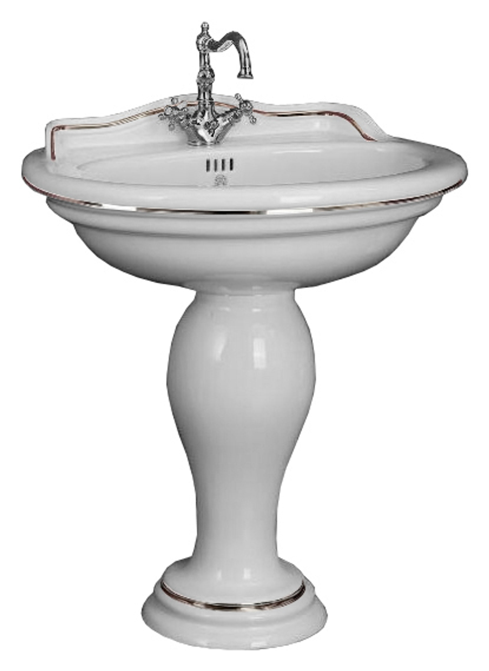 Раковина Migliore Milady 77x60.5см.,ML.MLD-25.773.D2.PL декор хром