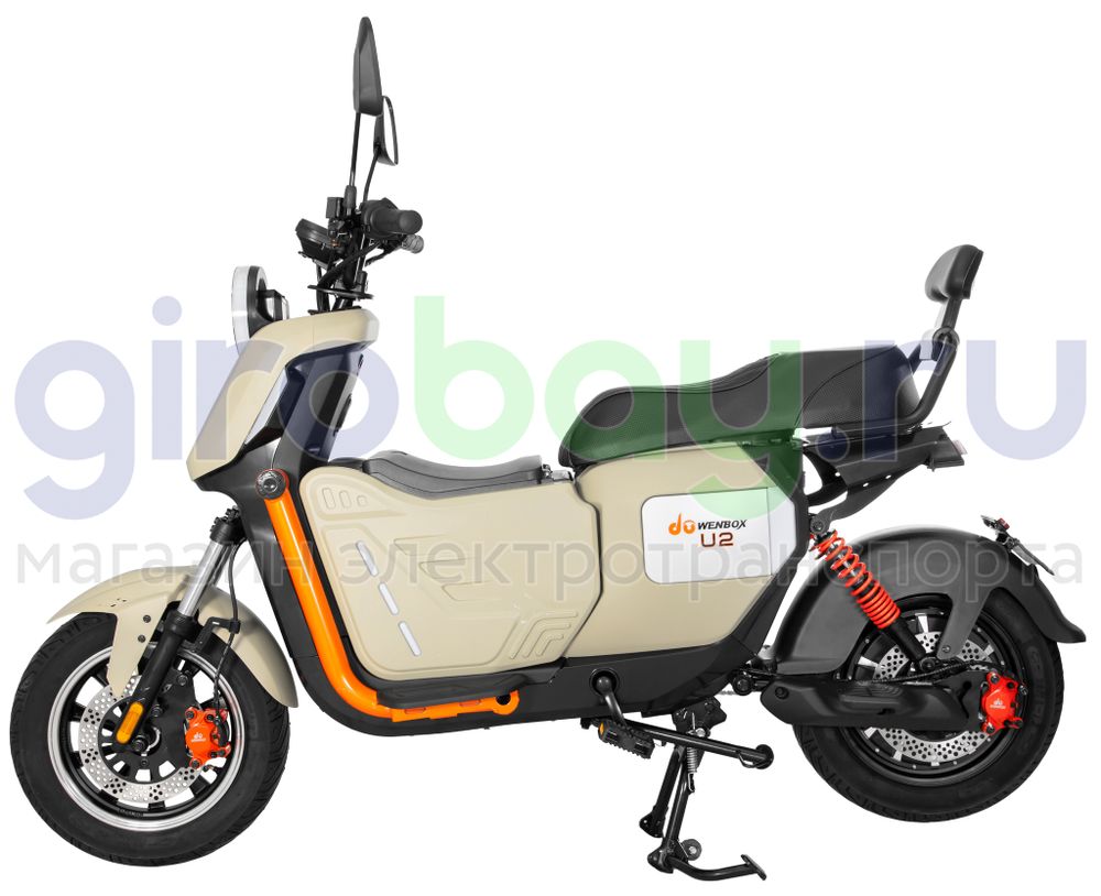 Электроскутер WENBOX U2 PRO 1500W (60V/30Ah) - Бежевый фото №4