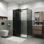 Душевой уголок Grossman Classic 110х70 120.K33.04.1170.21.10 профиль Черный матовый стекло тонированное