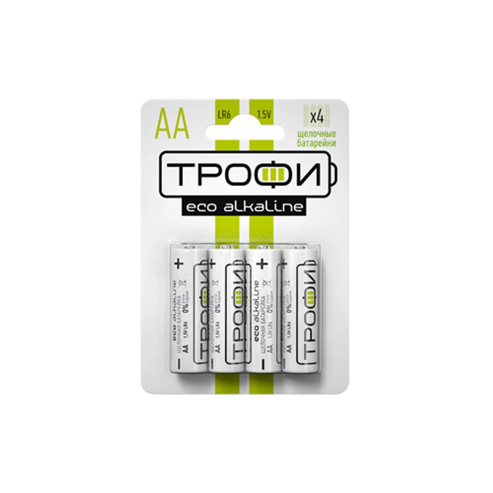 Батарейки Трофи LR6-4BL ENERGY Alkaline