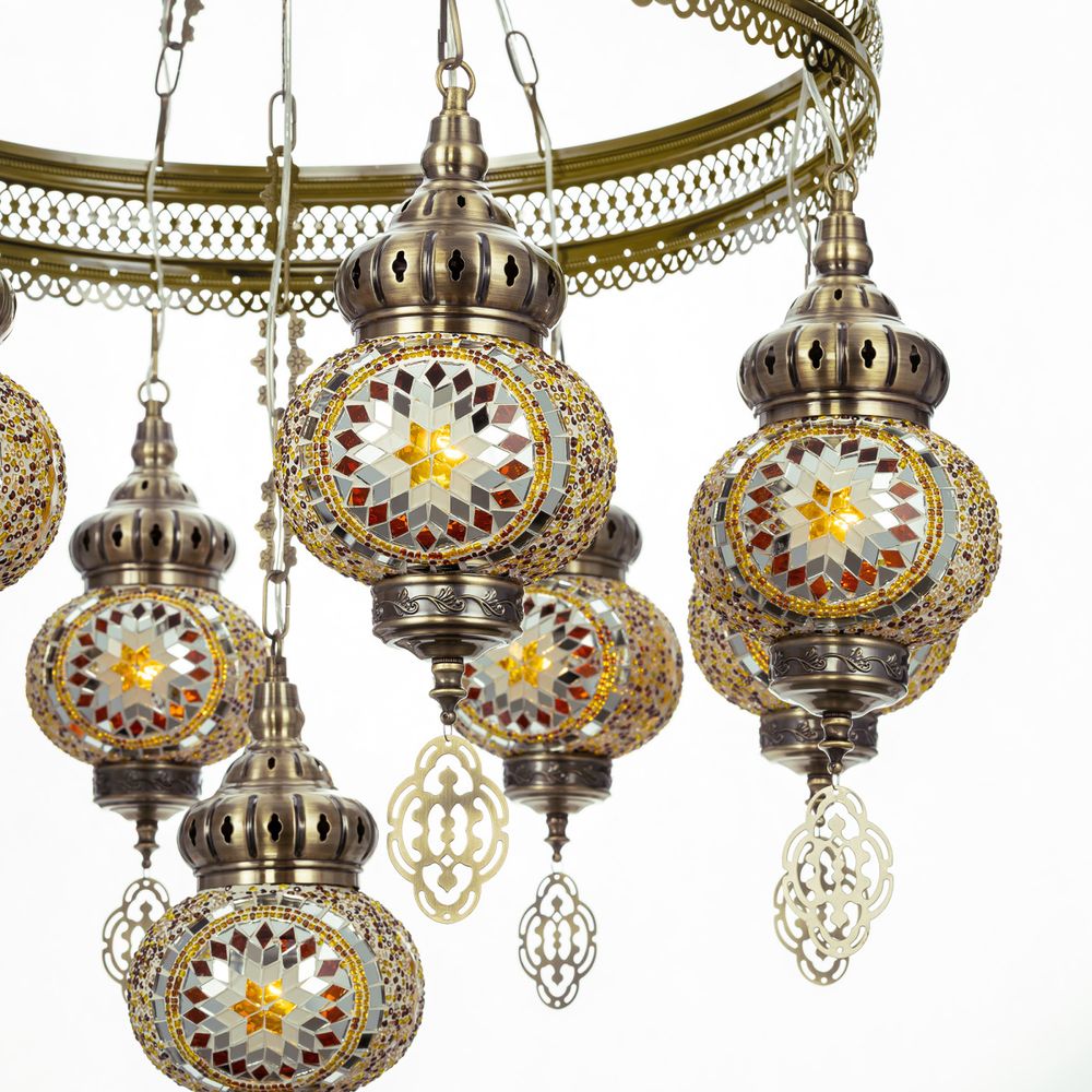 Citilux Каир CL419185 Люстра подвесная Мозаика Янтарь