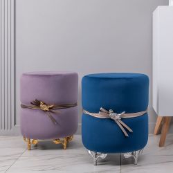 Банкетка Терра Эйри Confetti-Blue Античное серебро