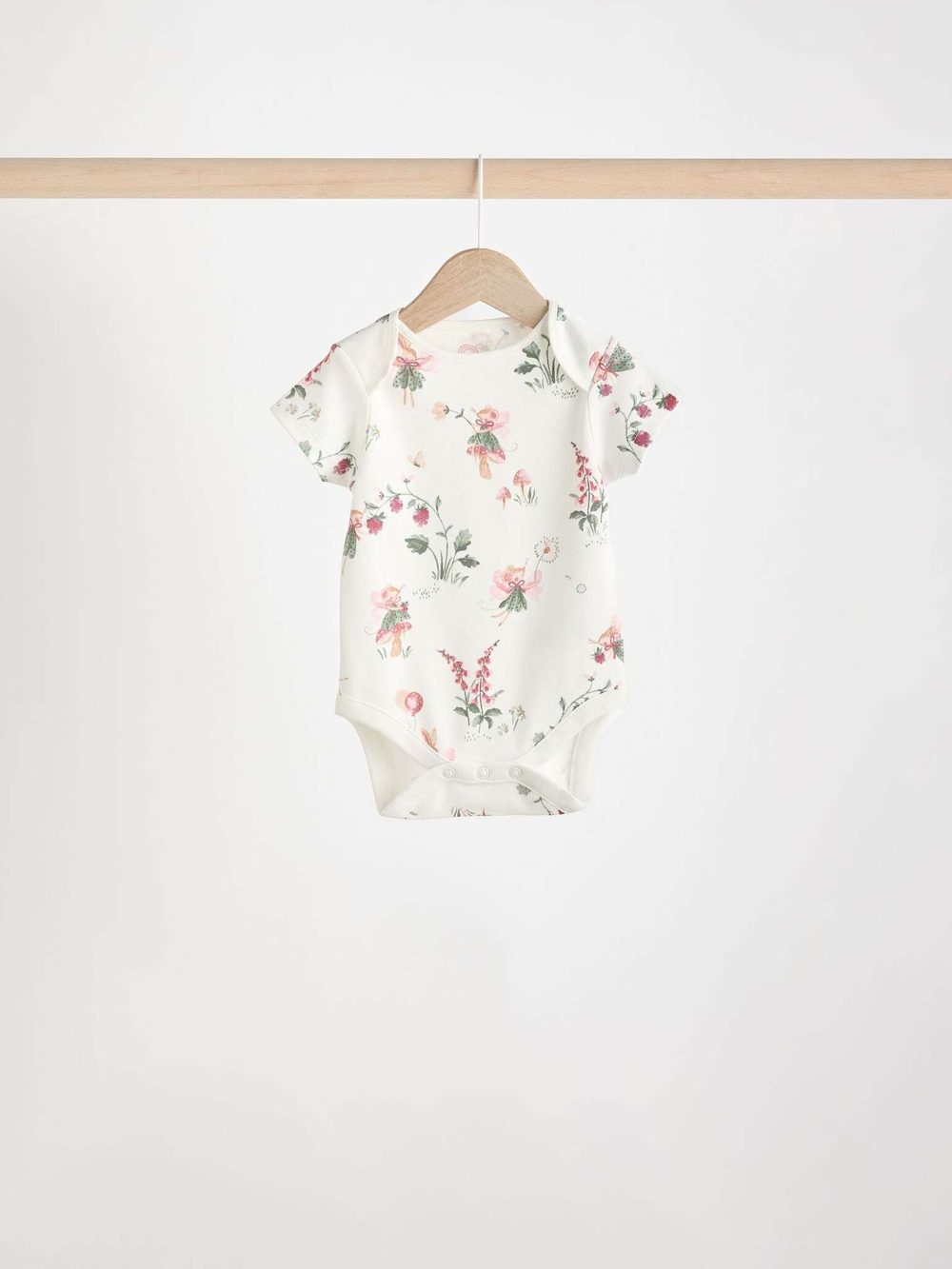 Боди с коротким рукавом для малышей Next K79-556, 5 шт., Белый, Розовый