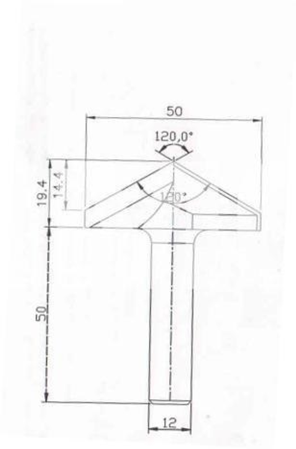 PCD фреза D.50x12 S.12