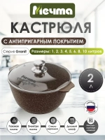 Кастрюля "Мечта" Гранит с крышкой от 1л до 10л