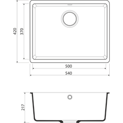 Кухонная мойка Omoikiri Kata-54-U-SA
