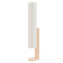 Дизайнерский торшер Piera из массива дуба с длинным льняным абажуром