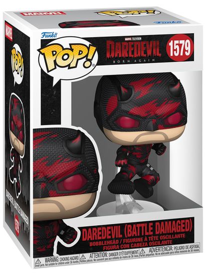 Фигурка Funko POP! Bobble Marvel Daredevil Born Again S2 Daredevil (Battle Damaged) (1579) 91850 / Фигурка Фанко ПОП! по мотивам сериала "Сорвиголова: Рождённый заново", Сорвиголова. Товар уцененный