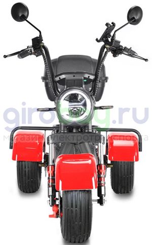 Электроскутер WHITE SIBERIA TRIKE MINI 1500W - Красный фото №4