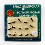 Мормышка Владимирская 568 "Гвоздик с латунным колокольчиком медь" с коронкой, 2.5мм, 0.7гр (15шт/уп)