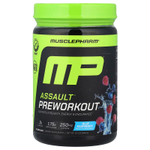 MusclePharm, Assault®, добавка для приема перед тренировкой, голубая малина, 344 г (12,1 унции)