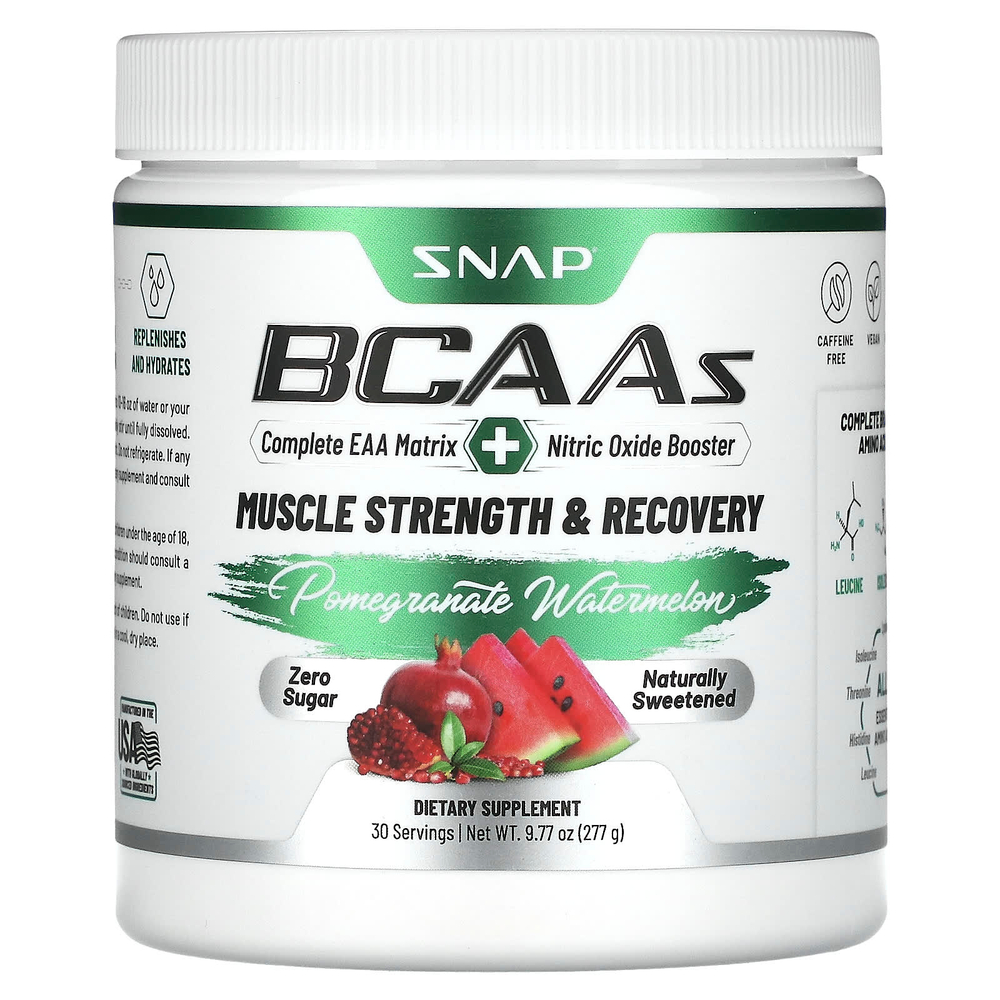 Snap Supplements, BCAA, со вкусом граната и арбуза, 277 г (9,77 унции)