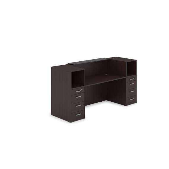 1КРТ-КЛ.004.1 Комплект Ресепшн с фартуком HPL (2232*751*1149) (с подсветкой)