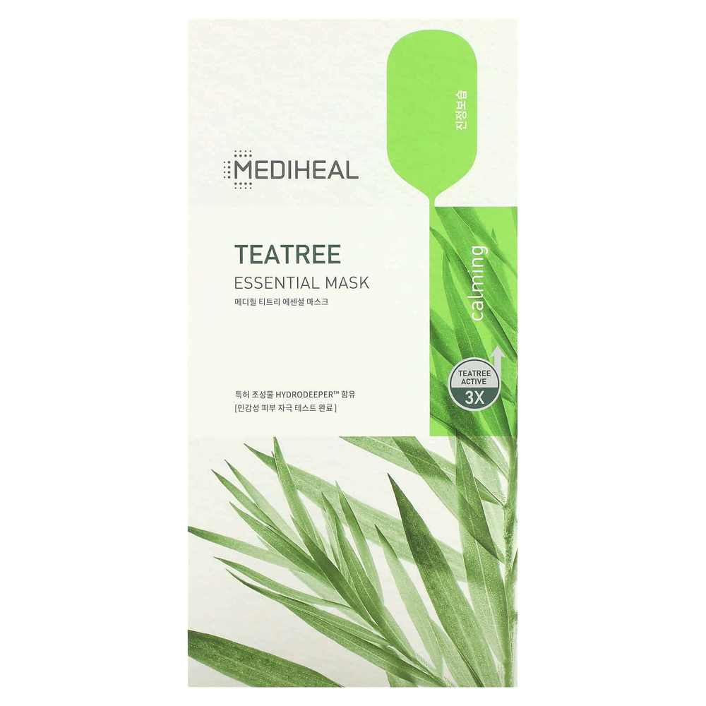 MEDIHEAL, Tea Tree, Essential Beauty Mask, 4 шт., По 24 мл (0,81 жидк. унц.)