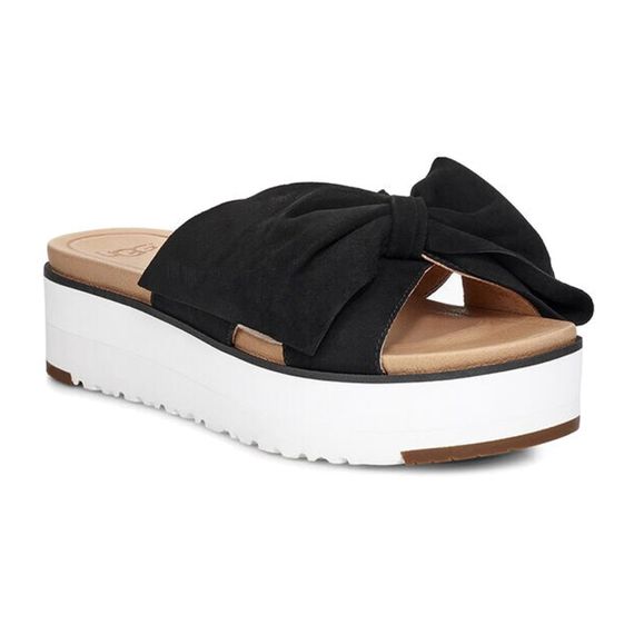 Ugg Butterfly Bow Slide 'Black White'