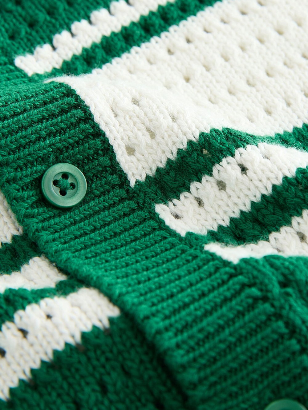 Кардиган вязаный с коротким рукавом и шорты вязаные в комплекте для мальчика Next AA9-511, Зеленый, Молочный