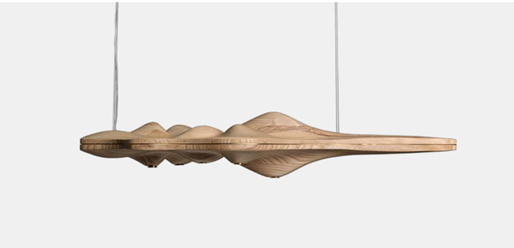 Pendant design lamp UFO  L80 (dark Wood)