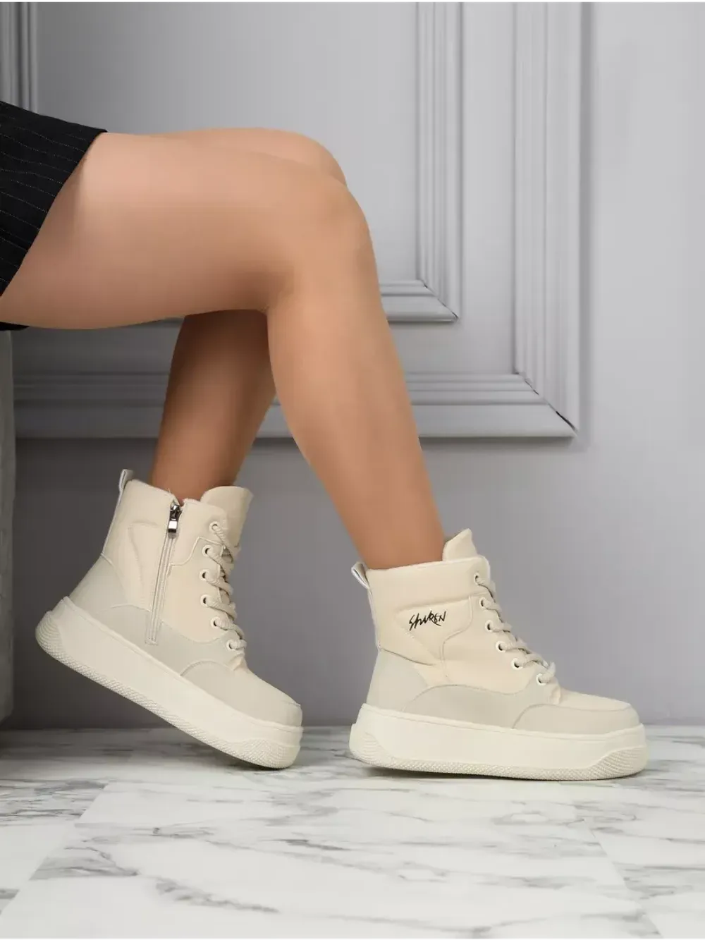 Дутики зимние на платформе