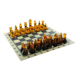 Шахматы с инклюзами малые для досок 25*25 см