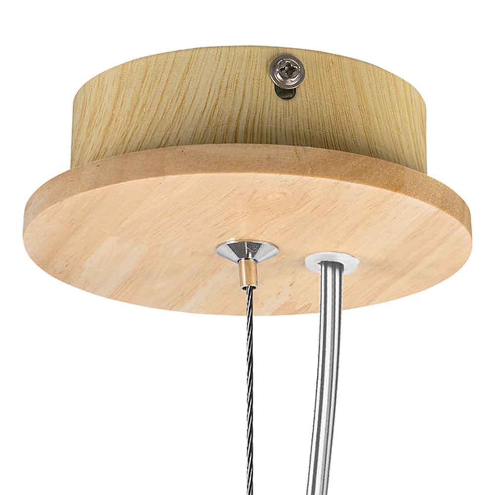 802115 Подвес NUBI LEGNO 1х40W E27 СВЕТЛОЕ ДЕРЕВО/БЕЛЫЙ