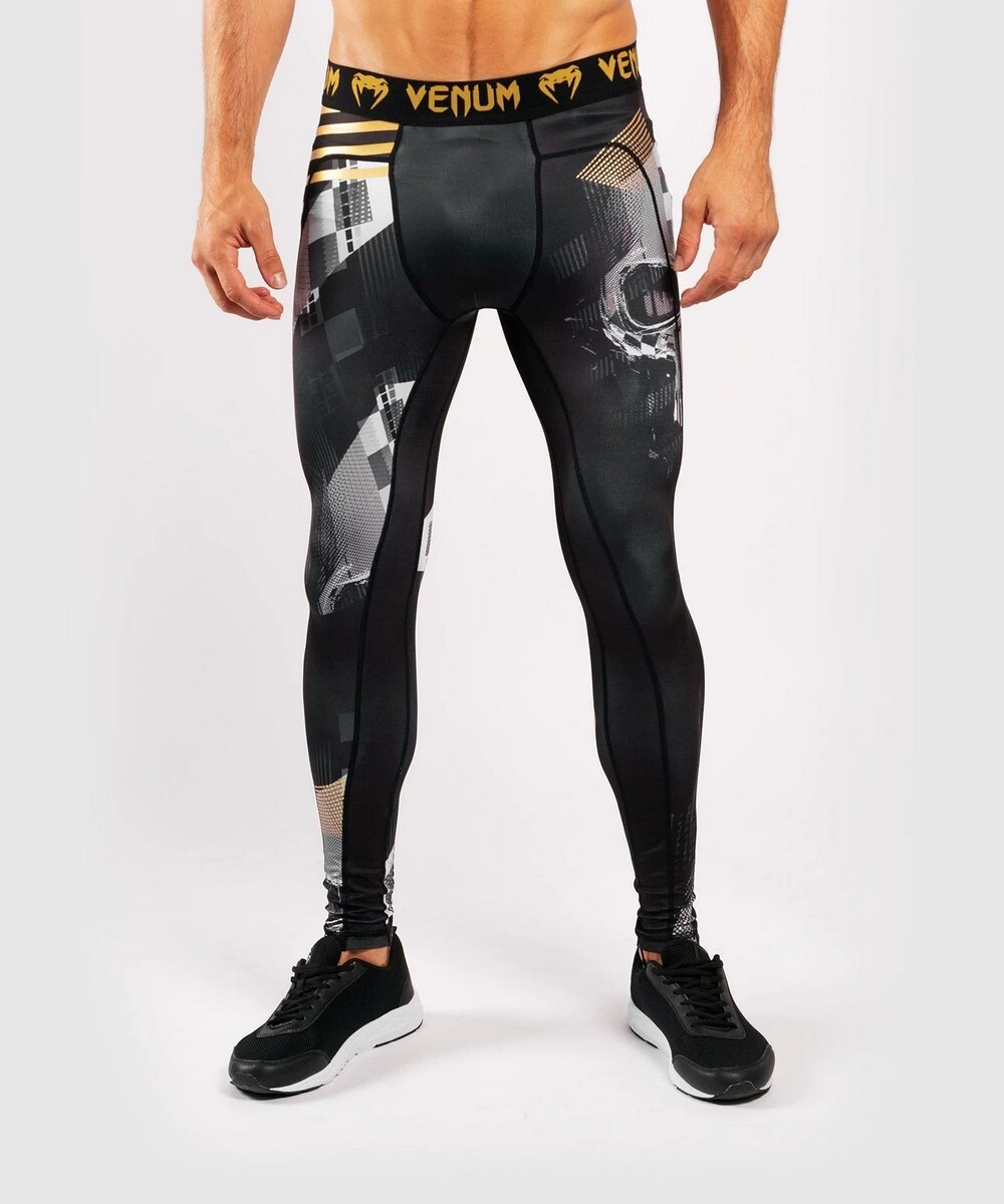 Компрессионные штаны Venum Skull Tights - Black