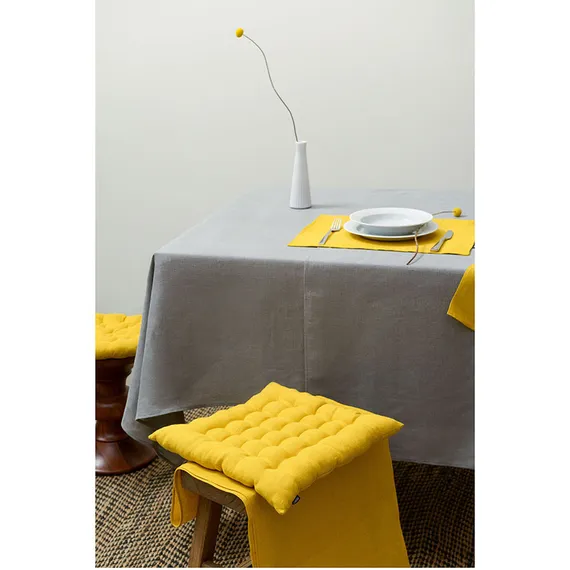 Скатерть из стираного льна серого цвета Essential, 150х250 см