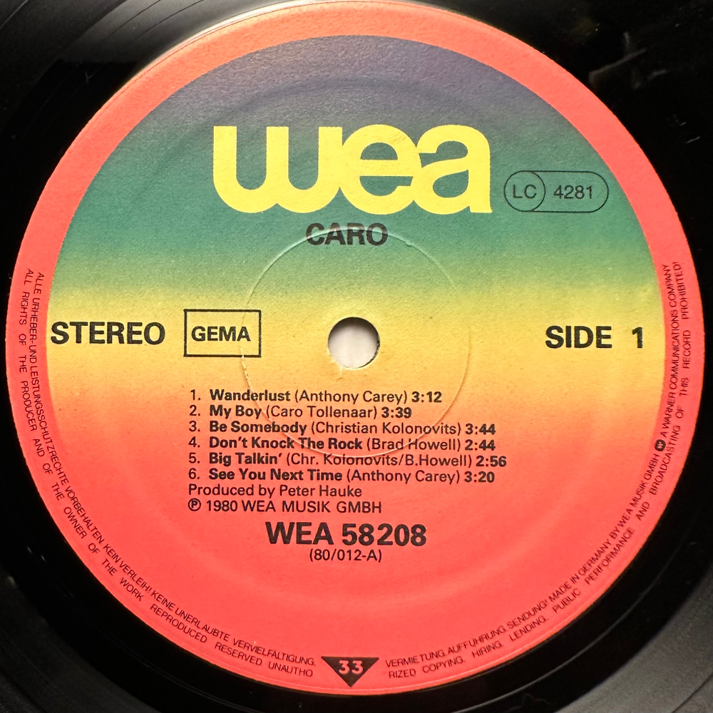 Caro - Caro (Германия 1980г.)