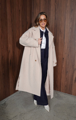 Пальто оверсайз из буклированной шерсти