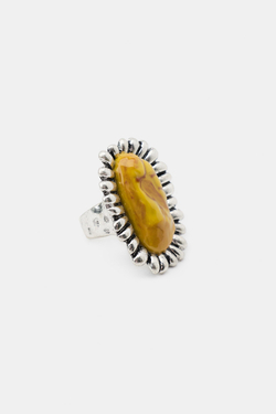 ZARA МЕТАЛЛИЧЕСКОЕ КОЛЬЦО С КАМНЕМ, СЕРЕБРИСТЫЙ