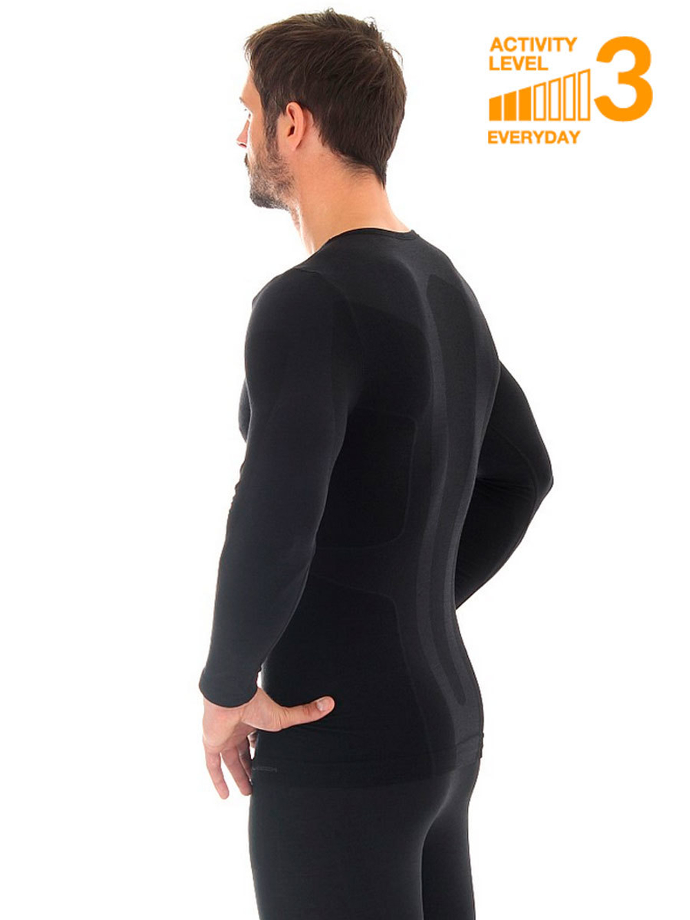 Мужская футболка BRUBECK COMFORT WOOL длин рукав