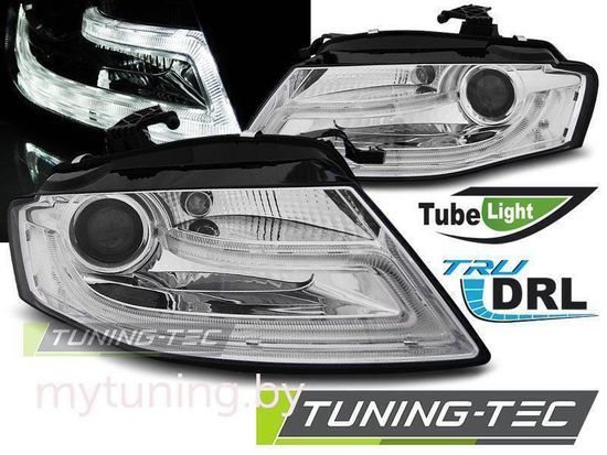 Передние фары tru drl chrome для Audi A4 B8