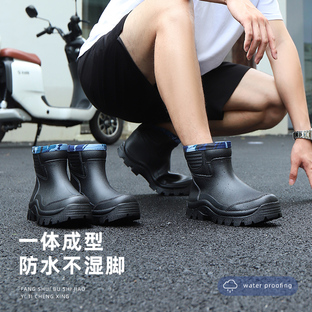 ENGMARSS Rain Boots Unisex Black