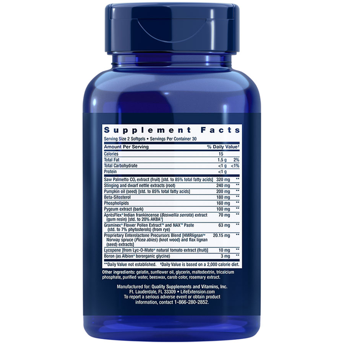 Добавка для здоровья простаты, Ullta Prostate Formula, Life Extension, 60 гелевых капсул 2