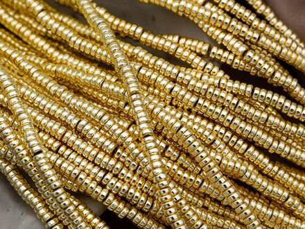 Нить бусин из гематита, рондель 2мм