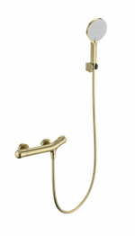 Смеситель для душа с термостатом WONZON & WOGHAND T-1000, Брашированное золото (WW-B2057-A-BG)
