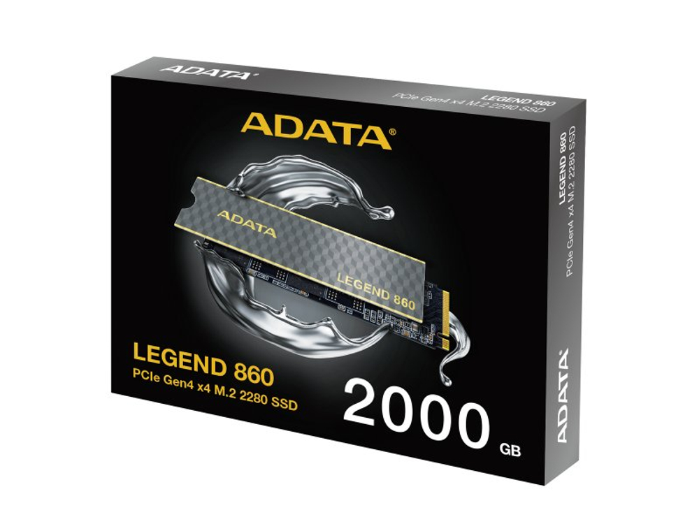 SSD накопитель ADATA Legend 2ТБ, M.2 2280, PCIe 4.0 x4, NVMe [SLEG-860-2000GCS]