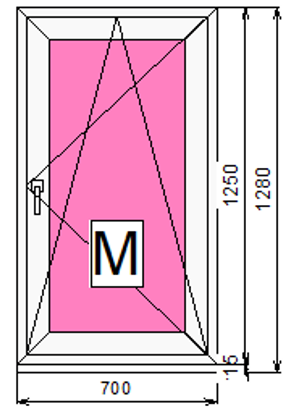 Пластиковое окно 1250 х 700 ТермА Эко + Москитная сетка